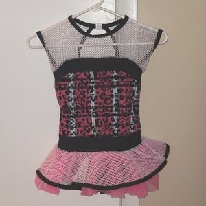 A Wish Come True Pink "Punk Kitty" Dance Costume - Medium Child